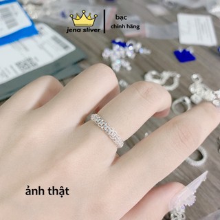 nhẫn kim tiền . bạc ý s925 , thân nhẫn dày , sáng làm kỹ-  jena sliver