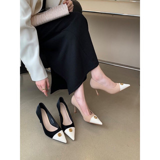 Gót Bích Phối Mũi Tag Hoa Trà Thanh Lịch Sang Trong Fullbox QC Cao Cấp Mieo Shoes G1238 G1239