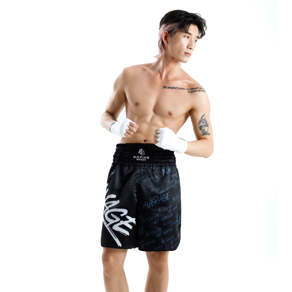 Quần Boxing Saigon Savage - Black/Black | Shopee Việt Nam