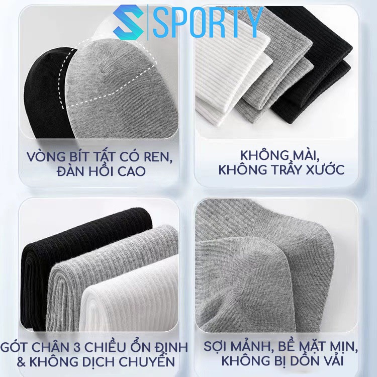 Tất dùng 1 lần nam nữ SPORTY 100% cotton dạng túi thoáng khí, thấm hút mồ hôi, dễ dàng mang theo