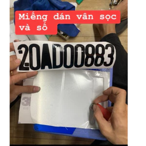 làm mới biển số xe máy - phục hồi biển số xe - miếng dán và số