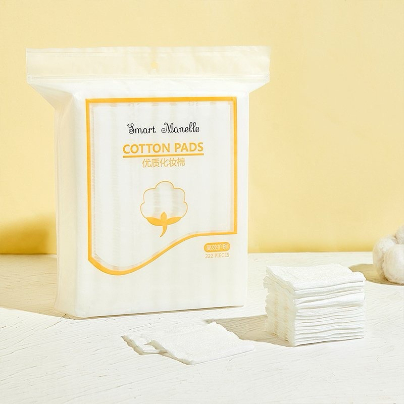 Bông Tẩy Trang 222 Miếng Cotton MFM Tự Nhiên - Bông Tẩy Trang 3 Lớp Dày Dặn Mềm Mại