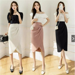 Chân Váy Phong Cách Công Sở Hàng Thiết Kế Cao Cấp Xếp Ly Eo Dáng Mới, Thời Trang Công Sở_Chất Liệu Chéo Nhật_CV42T