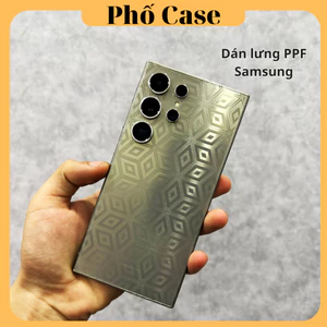 Miếng dán PPF lưng viền 4D vân Rubik Samsung S26ultra S25ultra S24ultra S23ultra S22ultra Note20Ultra Note10plus