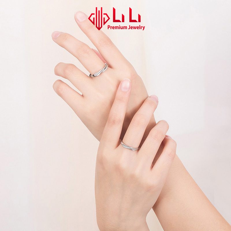 Nhẫn bạc cặp đôi LiLi S925 đính đá CZ cao cấp Couple Ciu LILI_811557