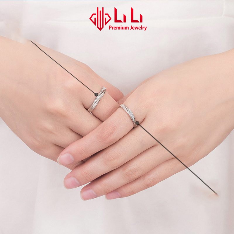 Nhẫn bạc cặp đôi LiLi S925 đính đá CZ cao cấp Couple Ciu LILI_811557