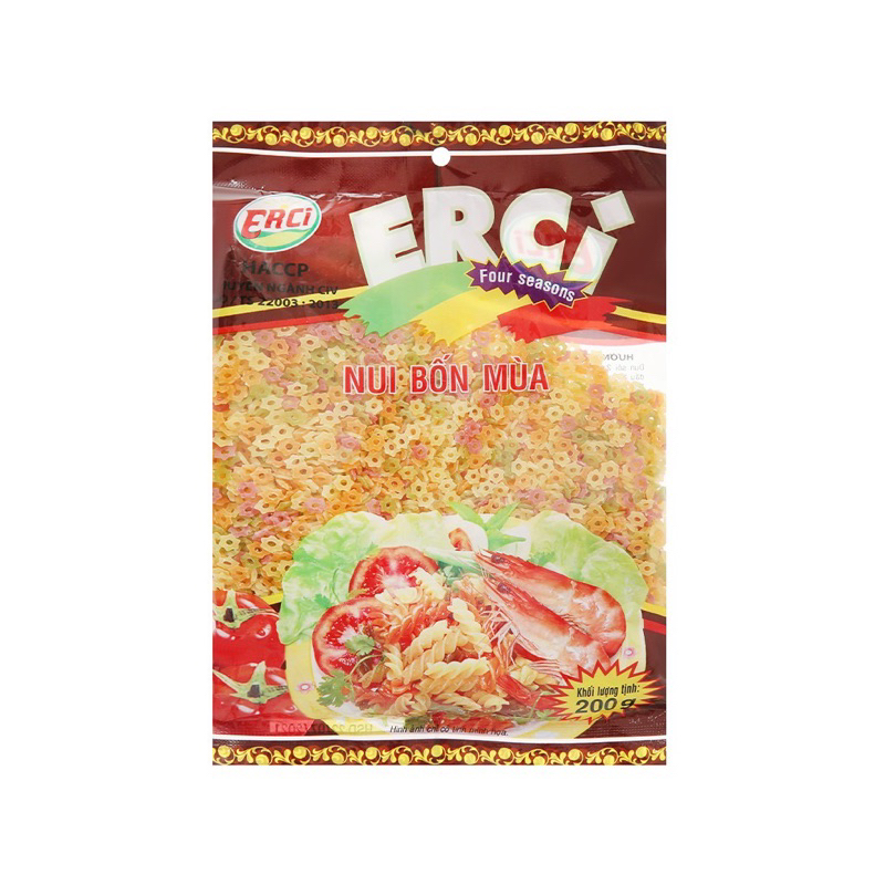 Nui rau củ cao cấp Erci bốn mùa gói 200g | Shopee Việt Nam