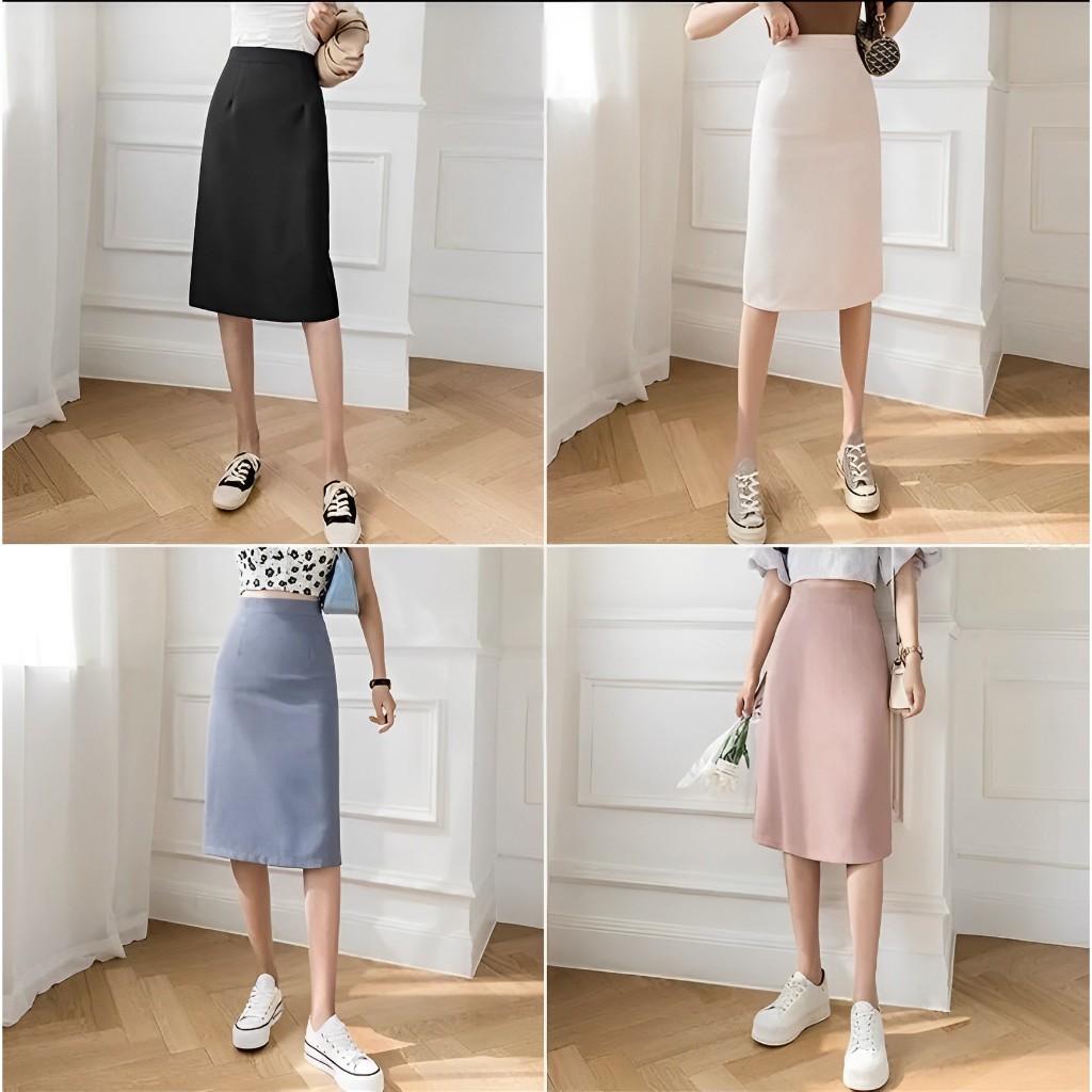 Chân Váy Chữ A Công Sở Dáng Dài Trẻ Trung Xẻ Sau Bản Cao Cấp 2 Lớp Lót Lụa_Chất Liệu Vitex Cao Cấp_CV37T