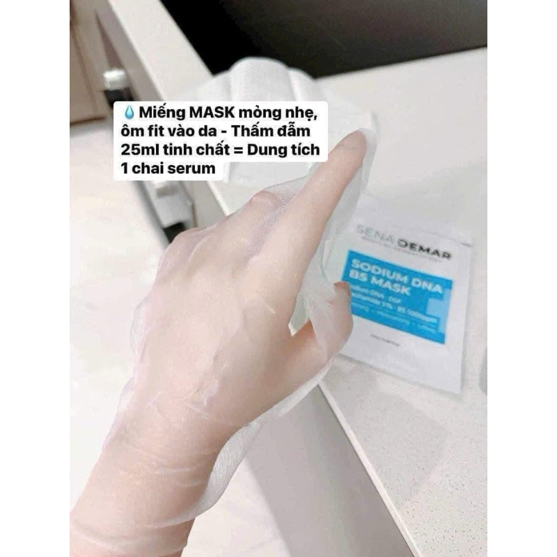 5-10 miếng Mặt nạ Sena demar sodium DNA B5 mask, 25ml - hạn 2028 HQ mặt nạ senademar  IS203