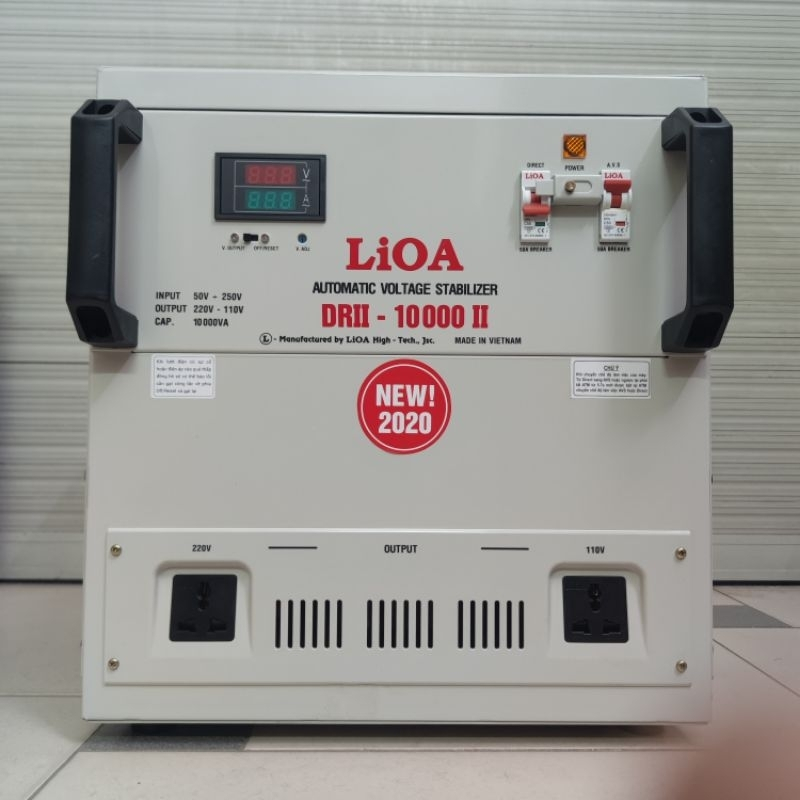 Ổn áp LiOA 10KVA dải 50V DRII-10000II - LiOA Nhật Linh 10KW 1 pha ...