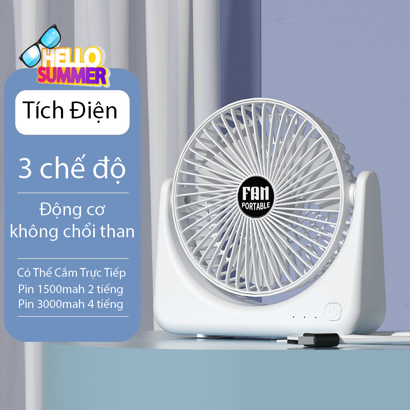 Quạt tích điện cao cấp MaxSpect xoay 270 độ chất lượng cao Bao Hanh 12T Q6M - ảnh 3