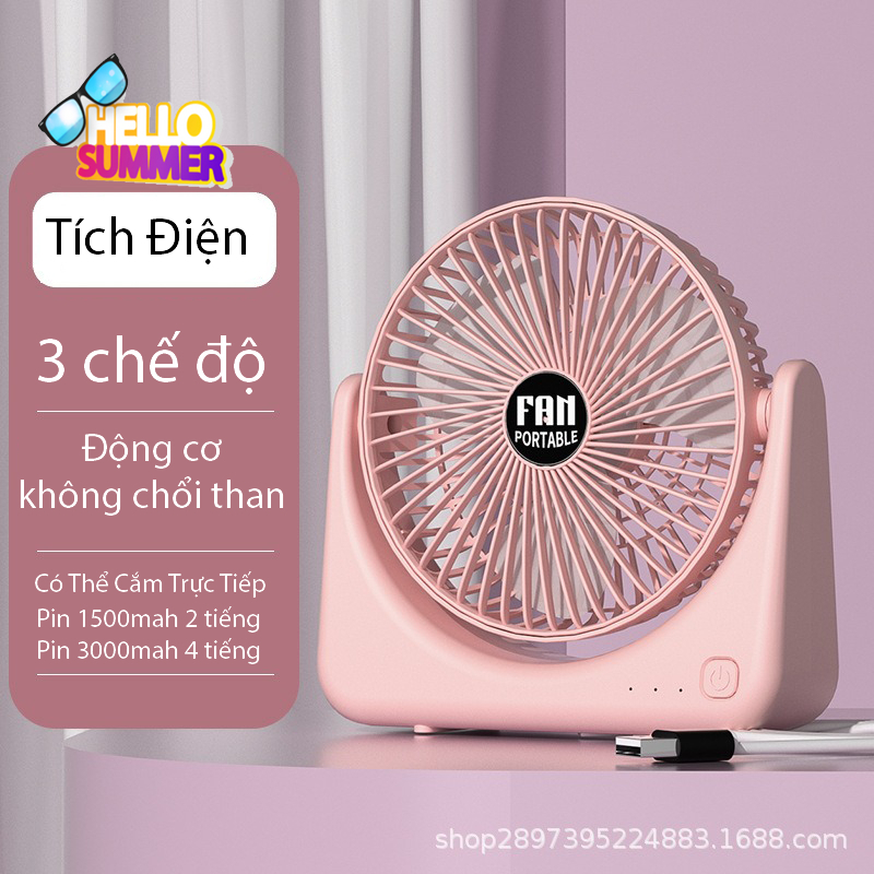 Quạt tích điện cao cấp MaxSpect xoay 270 độ chất lượng cao Bao Hanh 12T Q6M - ảnh 2