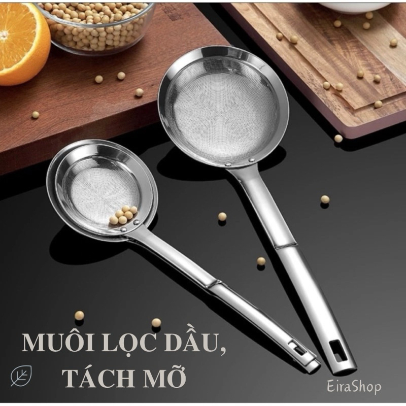 HÀNG CAO CẤP - Muôi Lọc Dầu, Tách Mỡ Bằng Inox 304 Không Gỉ, Muôi Hớt ...