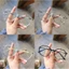 Gọng kính cận nữ mắt vuông from lớn mắt kính không độ chống tia UV và ánh sáng xanh thay được cận giá rẻ ABICA 515