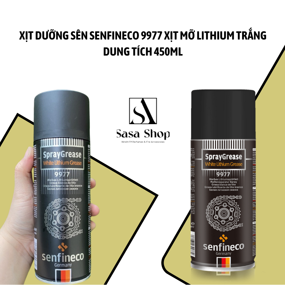Xịt Dưỡng Sên Senfineco 9977 Xịt Mỡ Lithium Trắng dung tích 450ml ...
