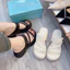dép nữ quai ngang miu da mềm cao cấp đế cao 5p siêu êm chân
