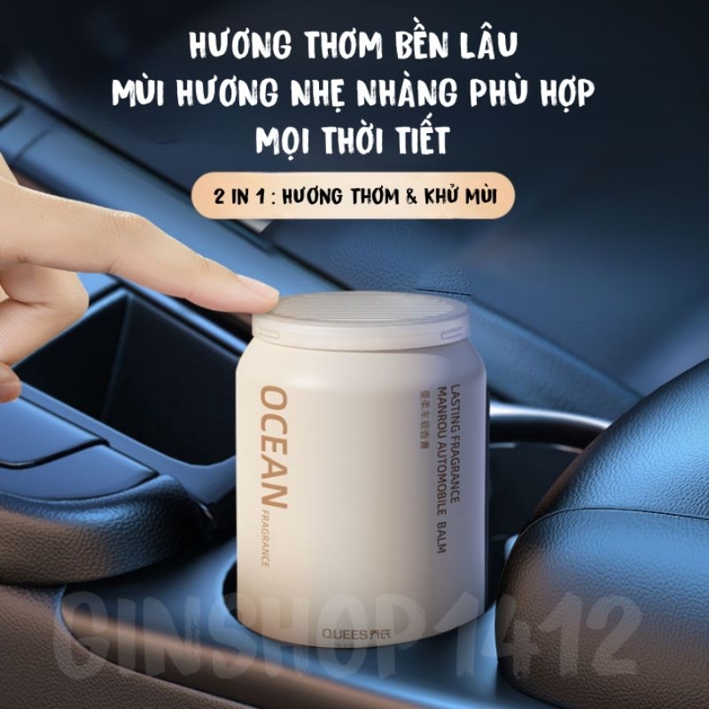 Sáp nước hoa Ô Tô QUEES CUP cao cấp - Khử mùi nội thất xe hơi - Thơm dịu nhẹ - Chống say xe - Sáp thơm ô tô