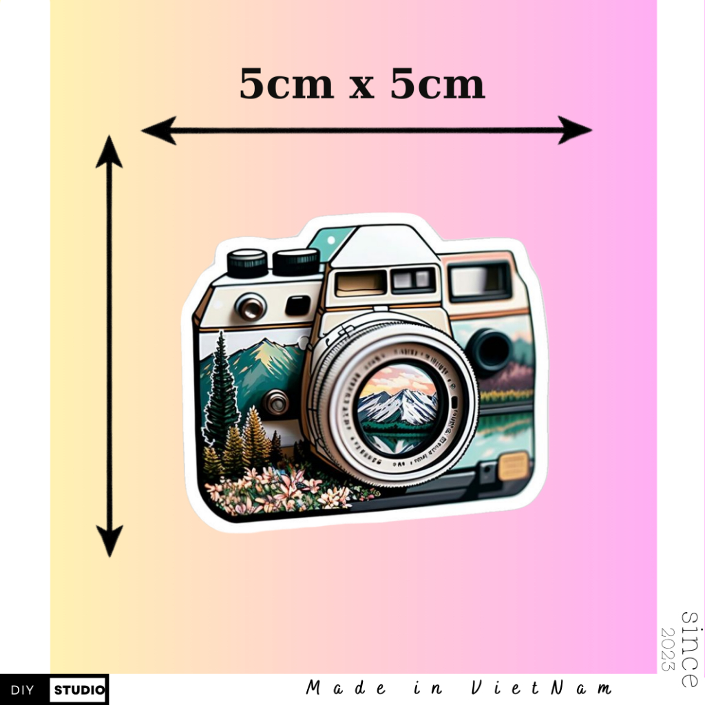 Set 100 sticker thiên nhiên siêu đẹp chống nước tốt