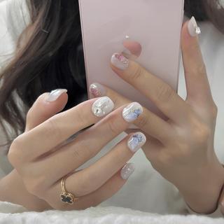 NANTY Nailbox thiết kế móng ngắn dán sticker bướm M214