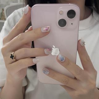 NANTY Nailbox thiết kế móng ngắn dán sticker bướm M214