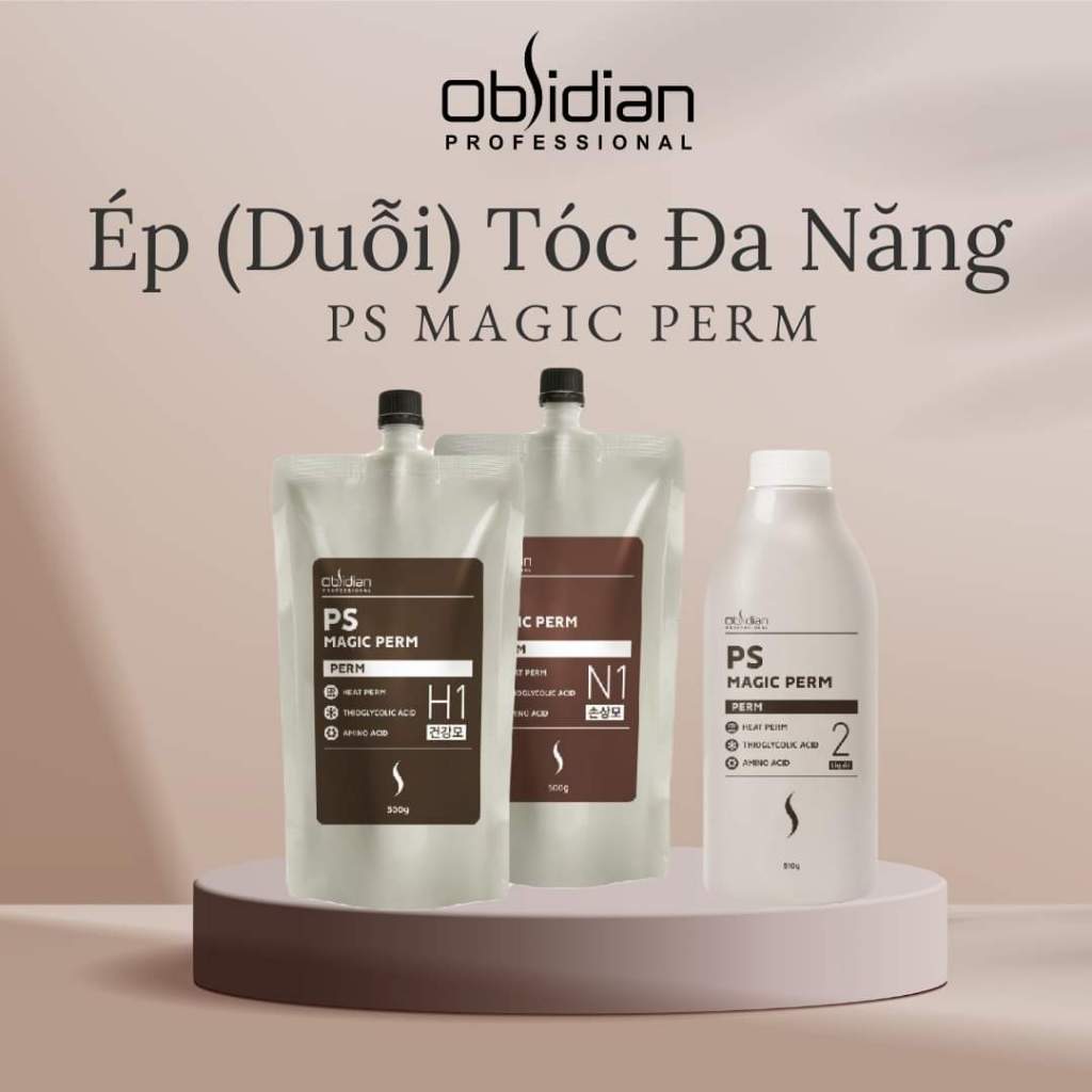 THUỐC UỐN ÉP (DUỖI) TÓC ĐA NĂNG Obsidian PS Magic Perm dung tích 500ml (  Uốn setting )