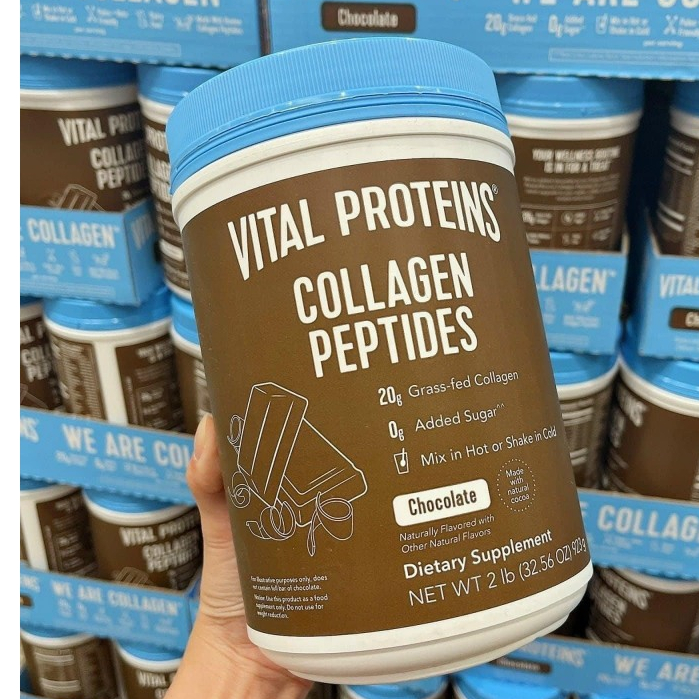 Collagen thủy phân Vital Proteins Collagen Peptides vị socola 923g
