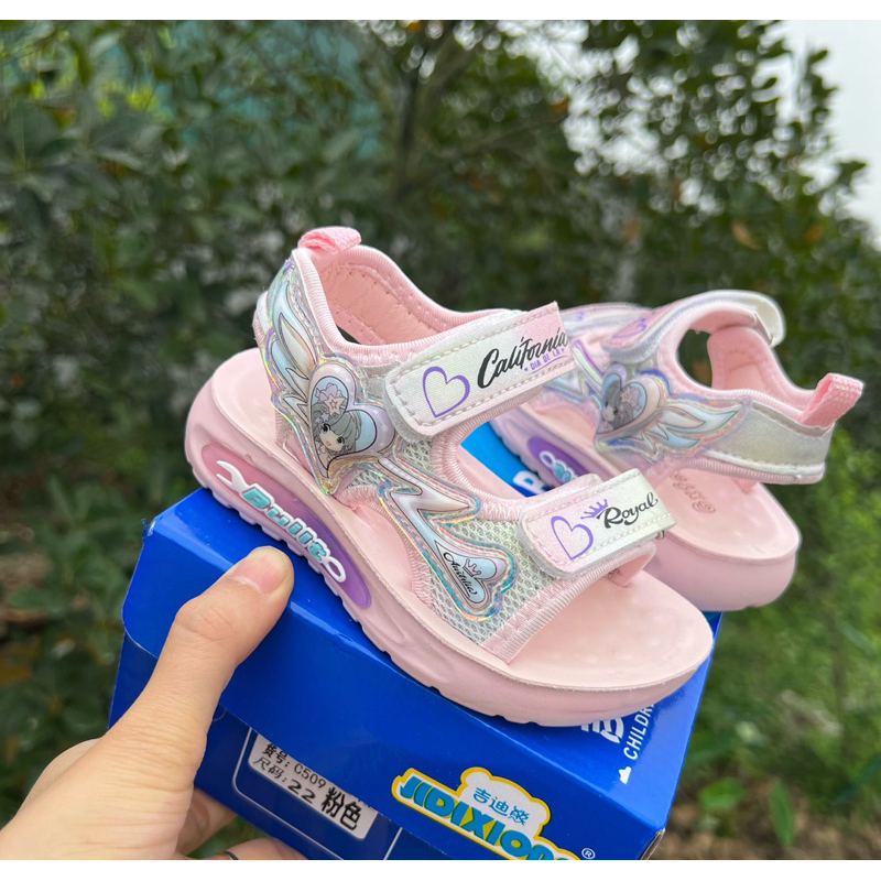 xăng đan bé gái đi học đi chơi công chúa xinh sắn chống trượt khâu đế nội địa full box cho bé tư 1 tuổi SL509 ( ảnh thạt