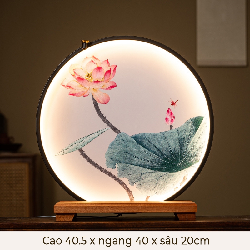 Kệ Đèn Led Đặt Tượng Trang Trí Hào Quang Chân Cắm USB Trang Trí Phong Thuỷ, Tiểu Cảnh, Nhà Cửa