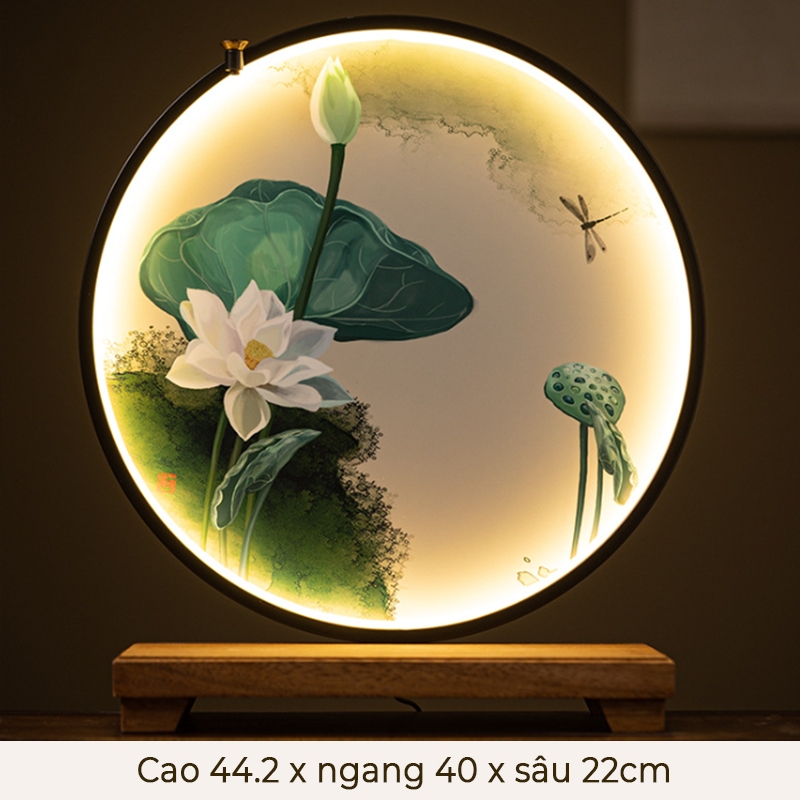Kệ Đèn Led Đặt Tượng Trang Trí Hào Quang Chân Cắm USB Trang Trí Phong Thuỷ, Tiểu Cảnh, Nhà Cửa
