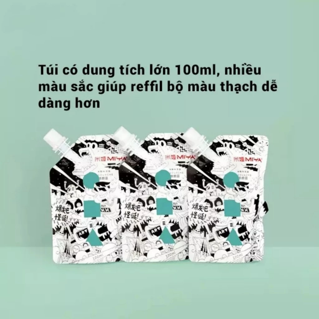 Màu Gouache Luyện Thi Miya Dạng Túi Refill 100ml