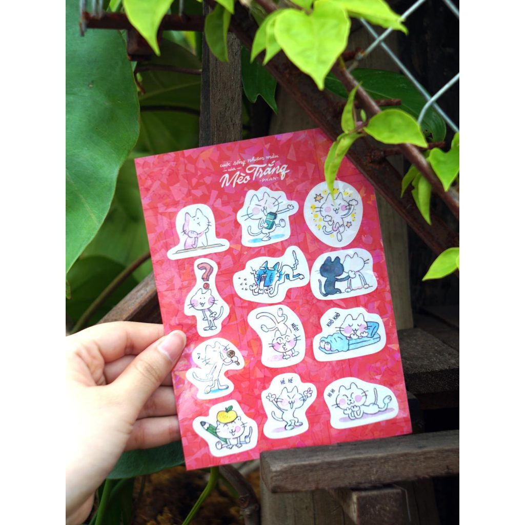 Ảnh Sticker 12 biểu cảm của Mèo Trắng (tập 1) 1