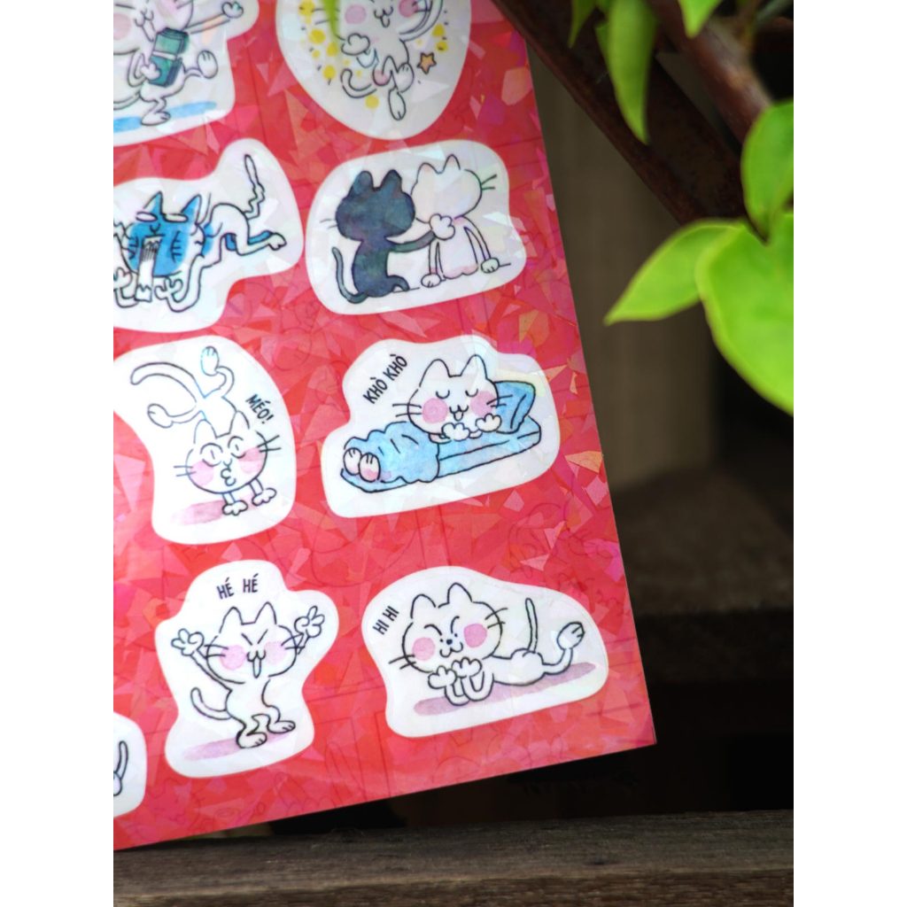 Ảnh Sticker 12 biểu cảm của Mèo Trắng (tập 1) 4