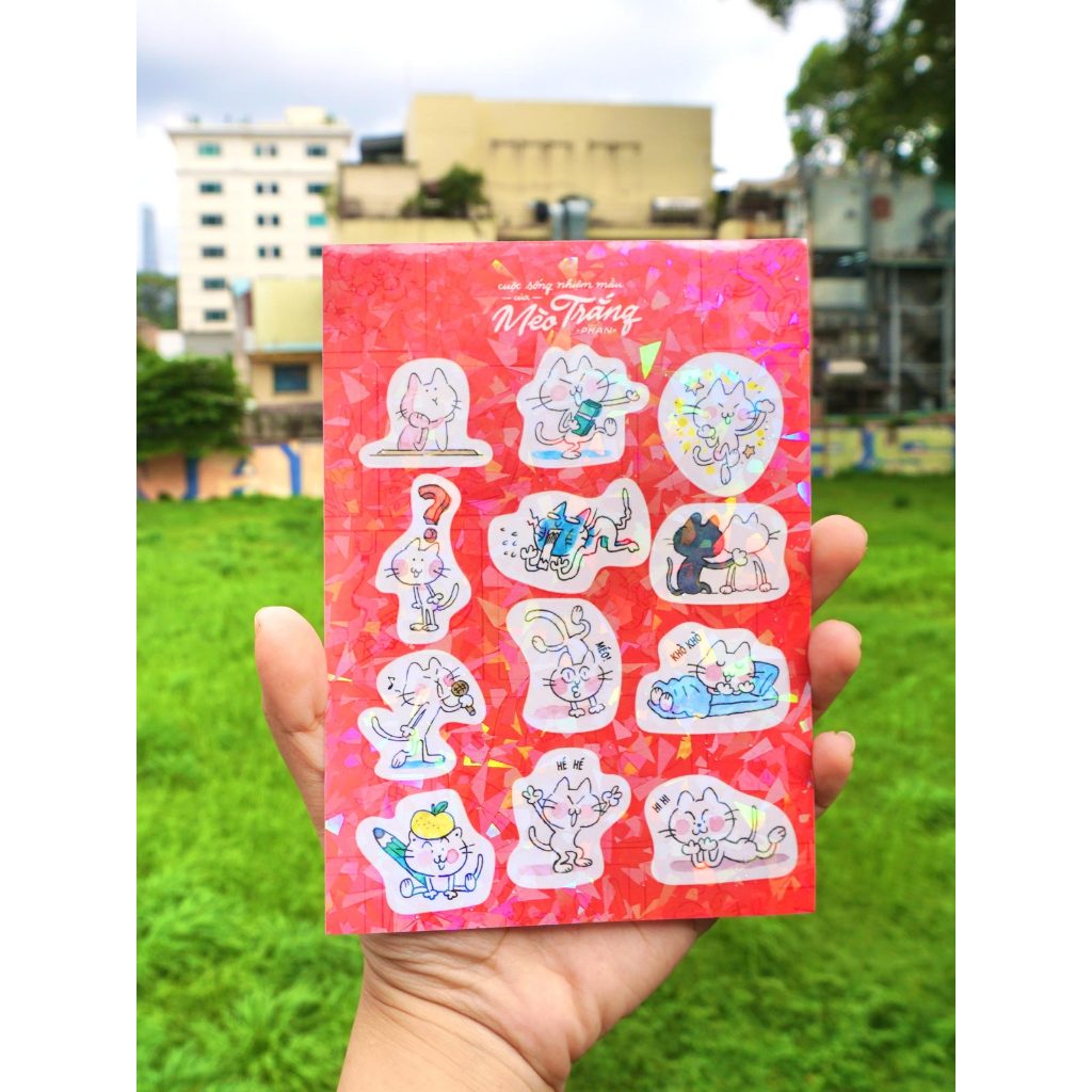 Ảnh Sticker 12 biểu cảm của Mèo Trắng (tập 1) 3