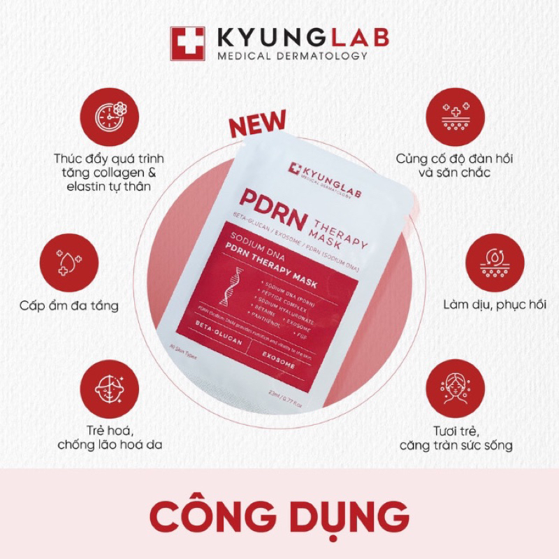 Combo 5-10-20 miếng mặt nạ KyungLab PDRN therapy Mask (23ml/miếng) - hạn 2028 Hàn Quốc  IS359