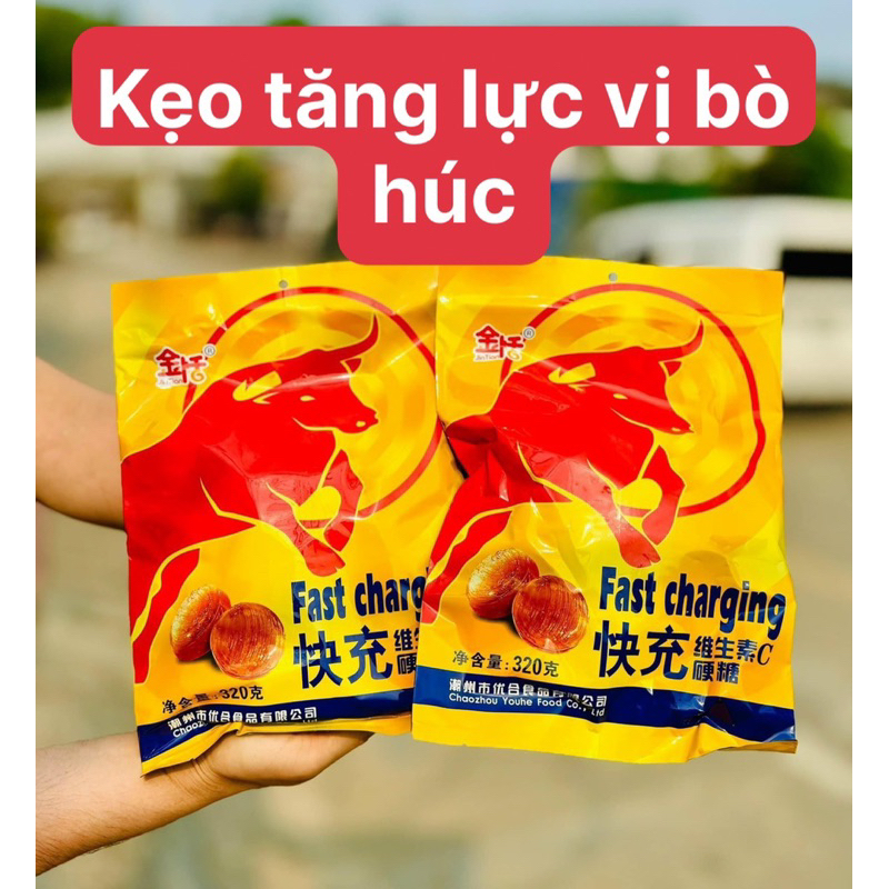 Kẹo viên ngậm vị BÒ HÚC tăng lực gói 320gam ~( 95-100 viên)