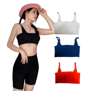 Áo thun 2 dây croptop thun borip sporty Freesize Lolalalo