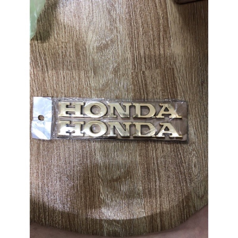 Tem dán chữ nổi Honda ( nhựa abs cứng màu vàng zin chính hãng honda ...