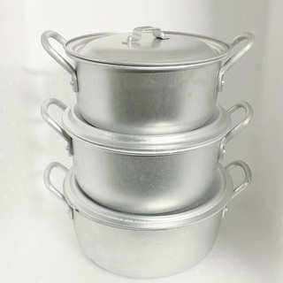 Xoong nồi nhôm vành mini nấu canh, kho cá kích thước 17cm