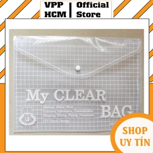 Bìa nút nhựa A4 hoặc Bìa nút nhựa F4 - Bìa nút nhựa My Clear giá rẻ TPHCM