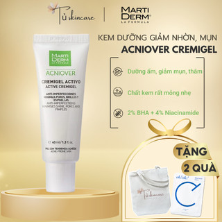 Kem Dưỡng Martiderm Giảm Mụn, Gel Dưỡng Ẩm, Giảm Nhờn, Se Lỗ Chân Lông MartiDerm Acniover Active Cremigel 40ML