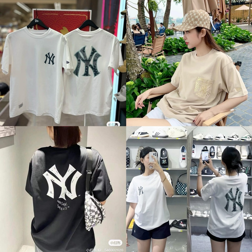 Áo Phông Newera [Chính hãng ] Mẫu NY Lưng ngực các màu Unisex nam/nữ