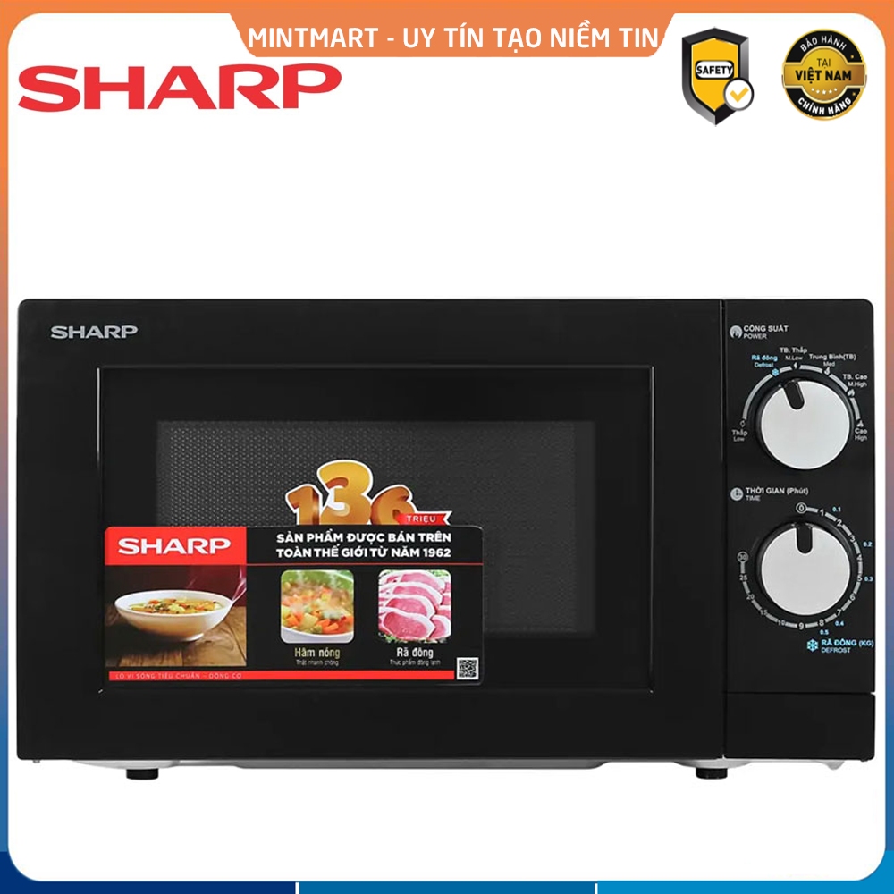 Lò vi sóng Sharp R-208VN-WS (20 lít) - Hàng chính hãng - Bảo hành 12 ...