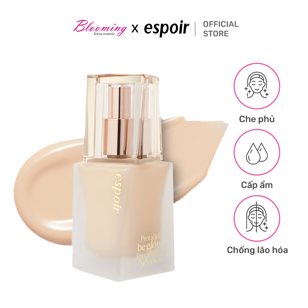 Ảnh Kem Nền Căng Bóng Espoir Pro Tailor Be Glow Foundation New Class 2023 SPF27 PA++ 30gr 1