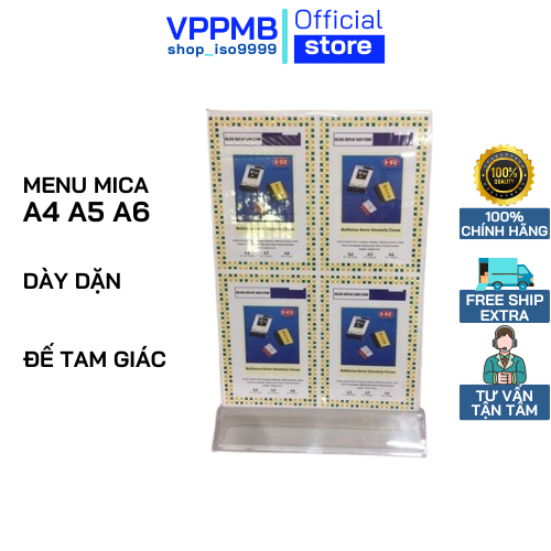 Menu mica A5,A4 HR, kệ menu mica loại dày | Shopee Việt Nam