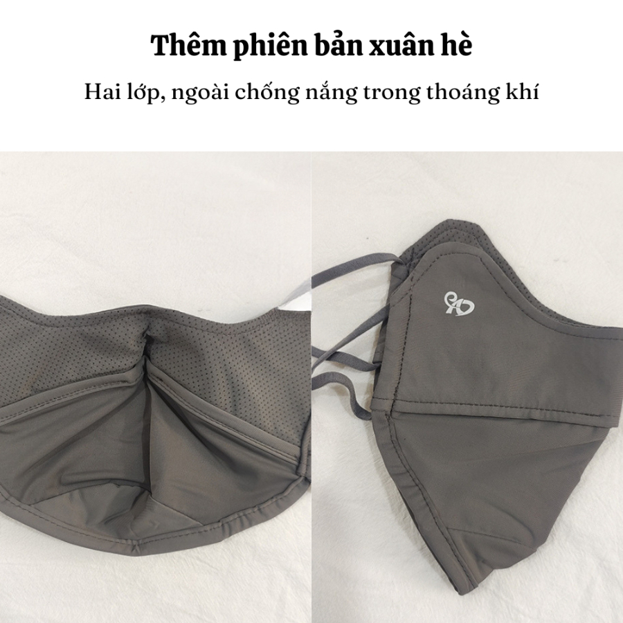 Khẩu Trang Chống Tia UV, Chống Nắng UVF 50+ Xuân Hè Mát Mẻ Hàng Chính Hãng Nội Địa Trung Cao Cấp