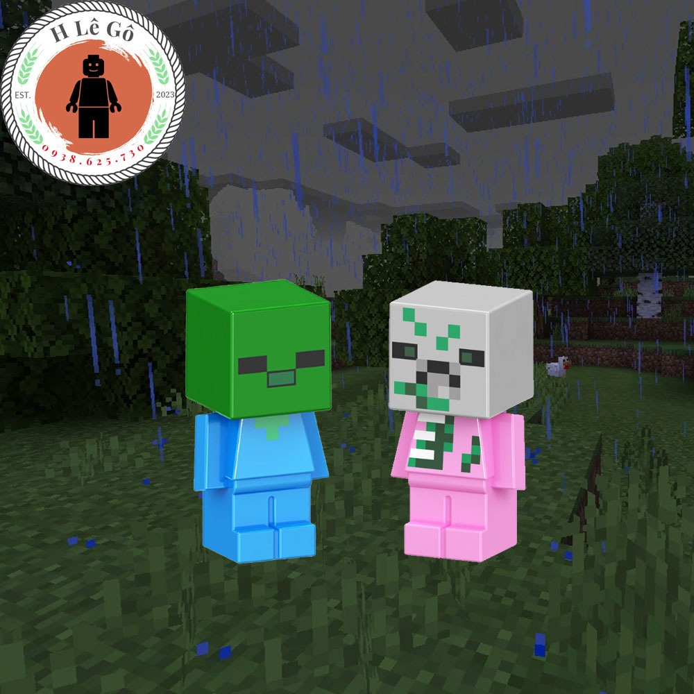 Combo 2 thây ma con Minecraft Baby zombie and Baby zombie Pigman hàng ...