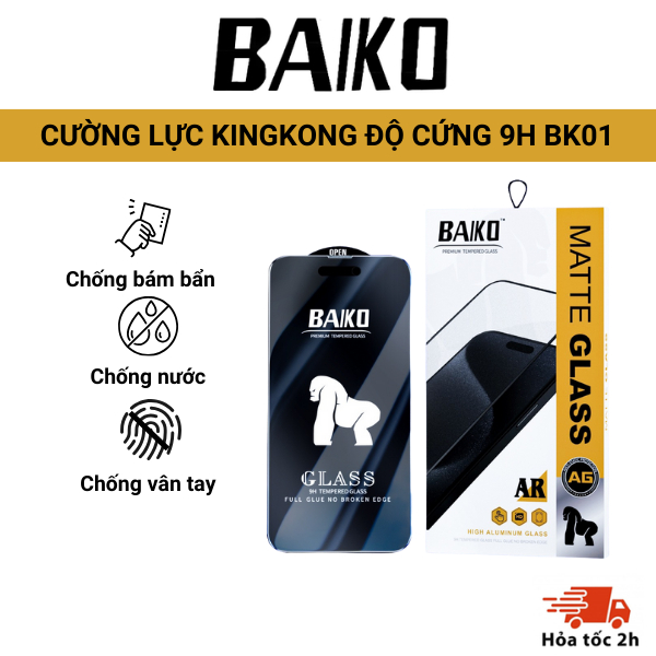 Ảnh Kính cường Lực KINGKONG BAIKO chắn bụi loa 9H siêu bền iphone 16 15 14 13 12 11 Promax X XS XSMAX 1
