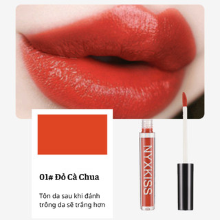 Bộ 6 Màu Son Kem Lì Kháng Nước Lâu Trôi Lên Môi Chuẩn Màu NYXKISS
