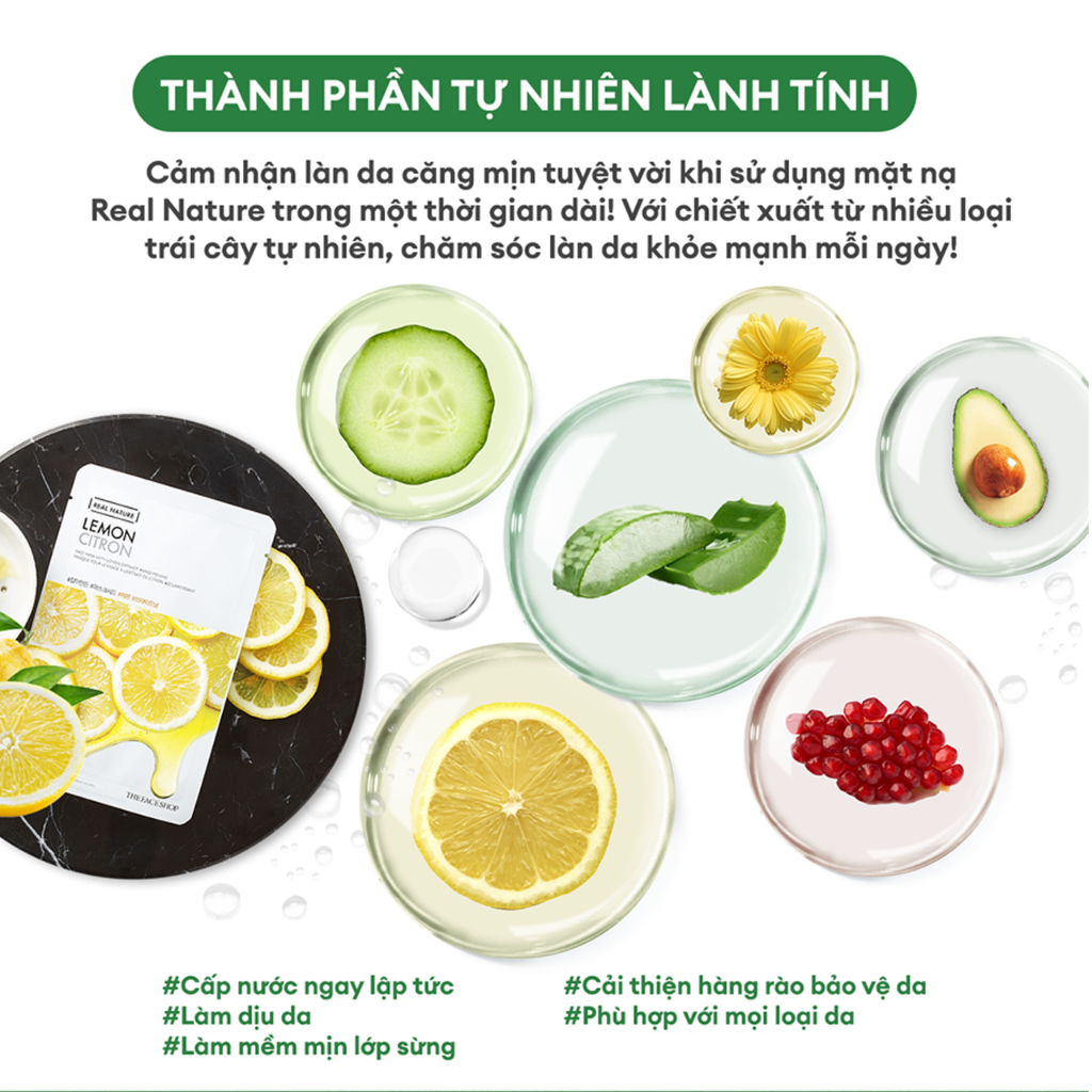 Ảnh Combo Mặt Nạ Real Nature Dưỡng Ẩm Da THE FACE SHOP 20G (mix) 2