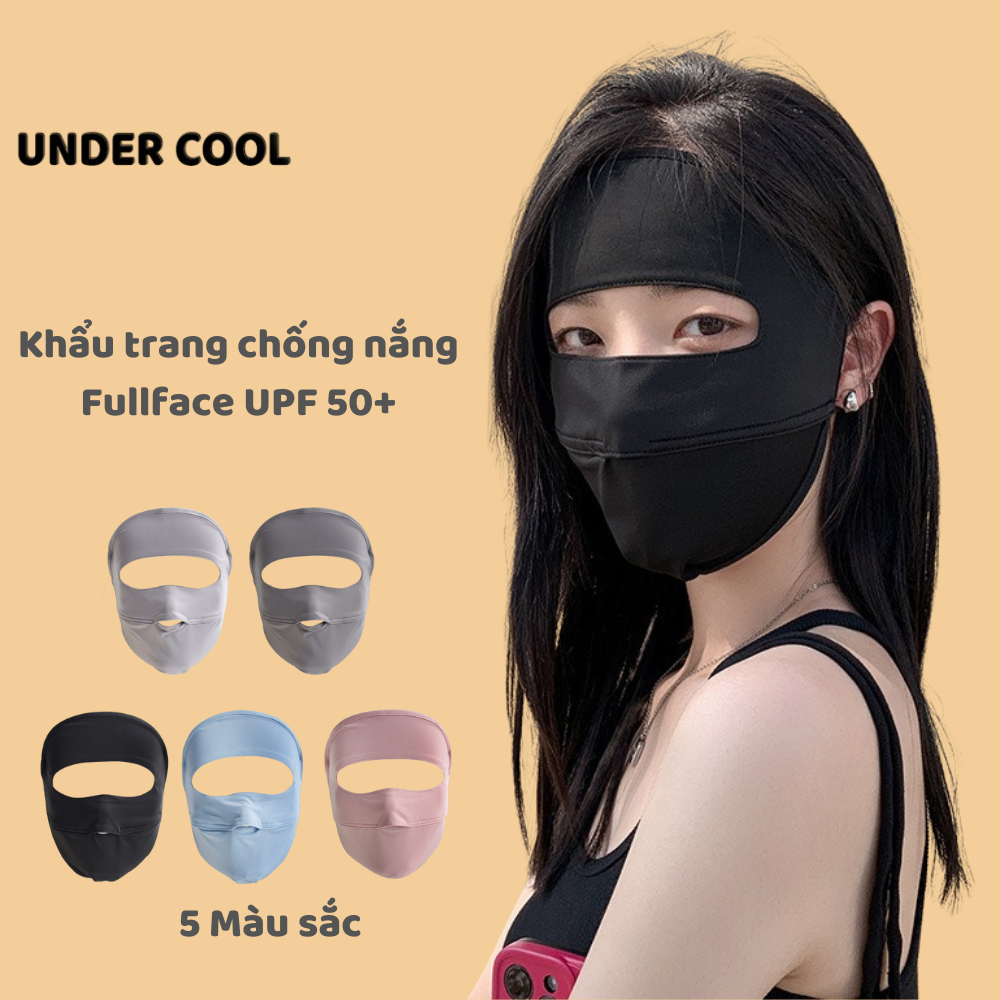 Khẩu Trang Vải Chống Nắng Toàn Mặt UNDERCOOL Thoáng Khí Ngăn Tia UV full face KT02